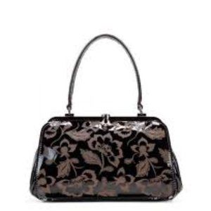 Patricia Nash Patent Etched Floral Apulia Bag